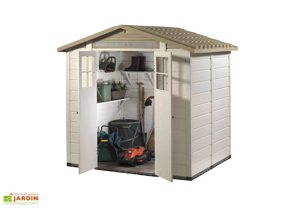 Abri De Jardin En PVC Evo 200 Beige (162x202cm) – Image 3