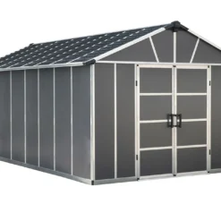 Abri De Jardin En Polycarbonate Et Aluminium Yukon 15 M² - Gris