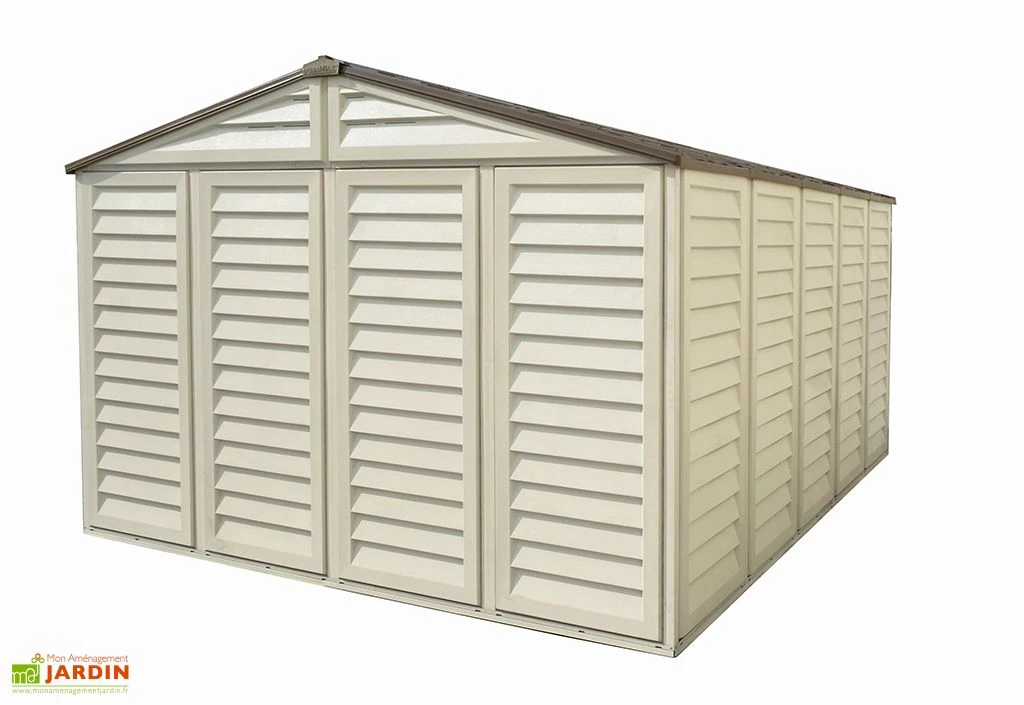 Abri De Jardin En PVC Duramax Beige 13 M² – Woodstyle Premium 10 X 13 – Image 5