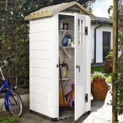 Abri De Jardin Mural En PVC Evo 80 Beige (82x82cm)