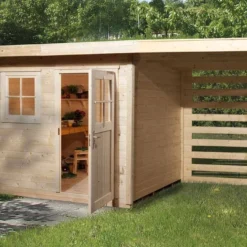 Abri De Jardin Bois Schongau (235+150x211cm) 28mm