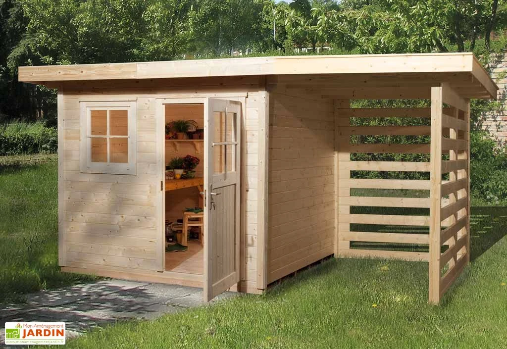 Abri De Jardin Bois Schongau (235+150x211cm) 28mm