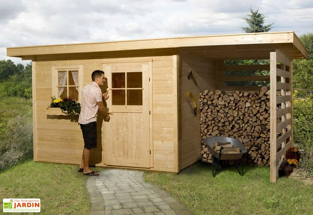 Abri De Jardin Bois Schongau (235+150x211cm) 28mm – Image 2
