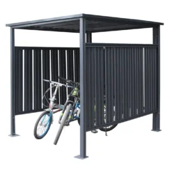 Abri à Vélo En Acier Anthracite 3,6 M²