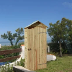 Armoire De Jardin En Bois Simia - 90 X 58 X 204 Cm