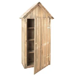 Armoire De Jardin En Bois L.93 X P.60 X H.193 Cm Ep.15 Mm - Wissant