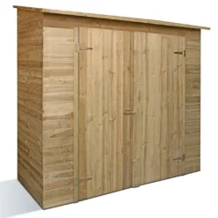Armoire De Jardin Bois Adossable 196 X 84 Cm - Sanova