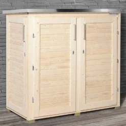Armoire De Jardin En Bois D’épicéa 1,2 M²