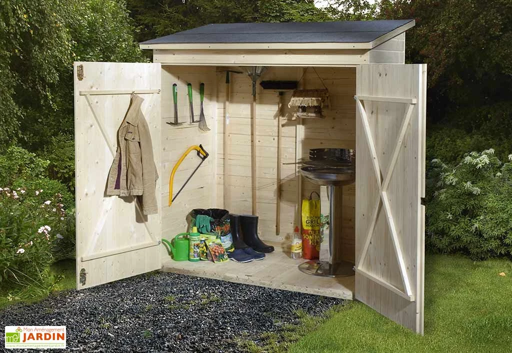 Armoire De Jardin Bois 14 Mm + Plancher Massif : 87 X 163 X 190 Cm – Image 2