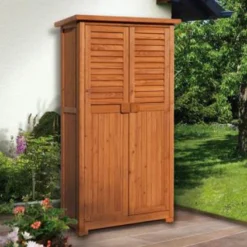 Armoire De Jardin Bois (43x80x160)