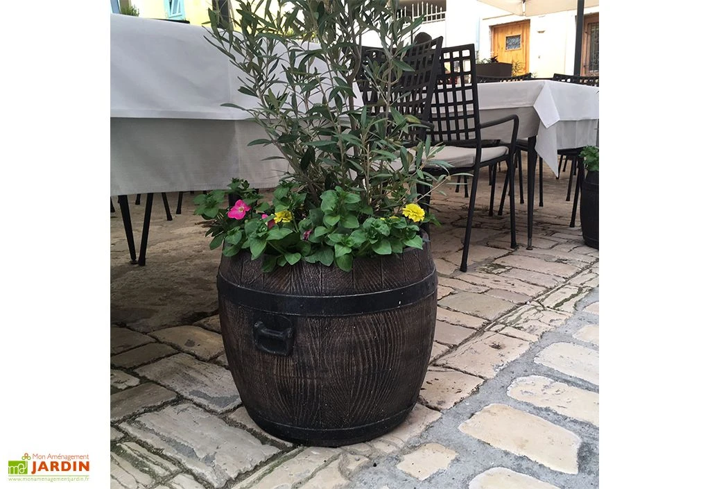 Roto Bac à Fleurs Baril (5 Dimensions : 30x32-32x31-40x42-50x47-64x59) – Image 2