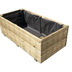 Bac à Fleurs Rectangulaire En Bois Traité Oslo - 79 Litres