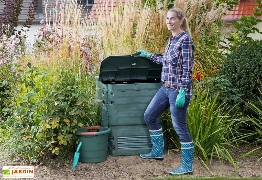 Garantia Composteur Thermo King Bac En Polypropylène + Couvercle Vert 600 L – Image 3