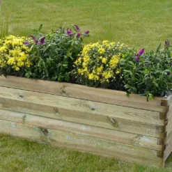 Solid Bac à Fleurs En Bois Autoclave 150 X 50 Cm 45 Mm Robust