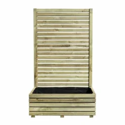 Bac à Fleurs Avec Treillis En Bois De Pin Traité KÜB 80 X 40 X 133 Cm