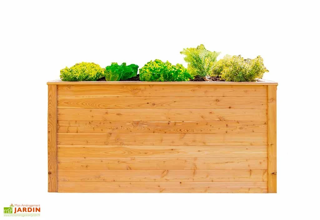 Jardinière En Bois De Mélèze Bac Potager 170 X 90 X 84 Cm