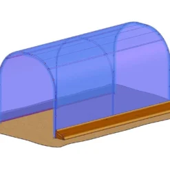 Bâche De Couverture Pour Abri De Culture Pied Droit Richel 2x4m