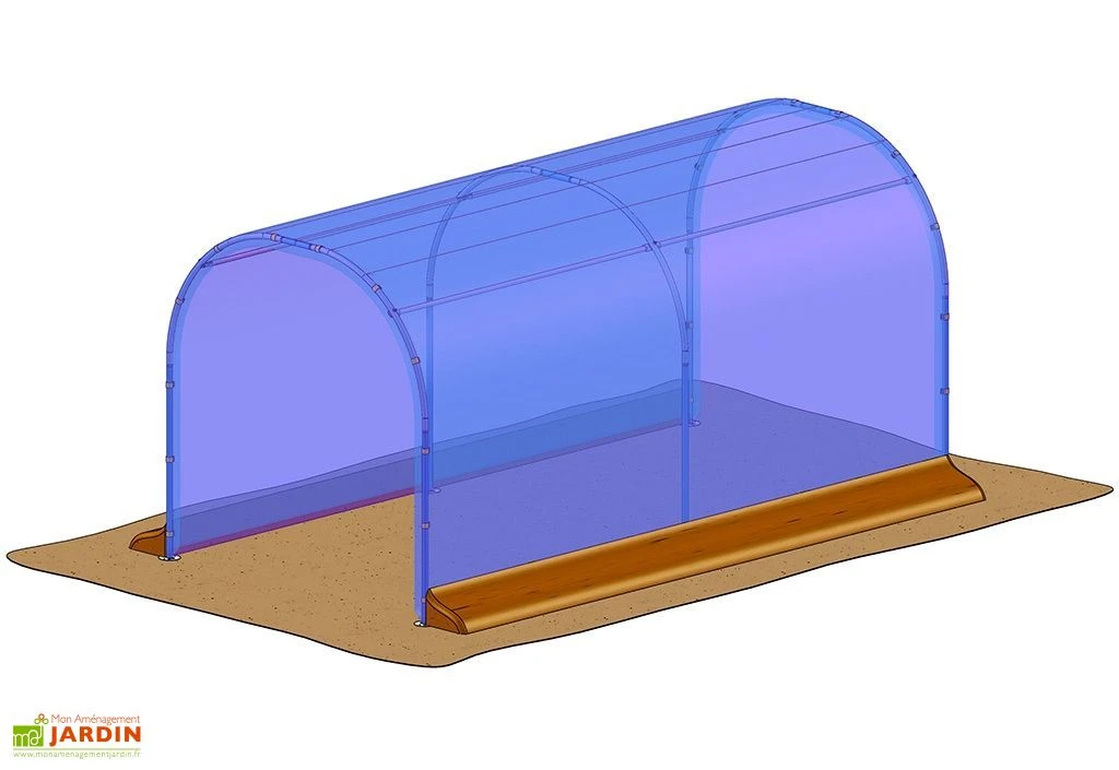 Bâche De Couverture Pour Abri De Culture Pied Droit Richel 2x4m