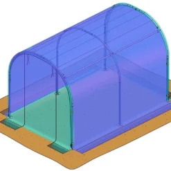 Bâche De Couverture Pour Serre De Jardin Tunnel Richel 2x3 Pied Droit
