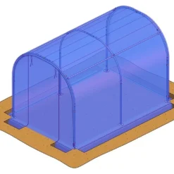 Bâches Kit Complet Pour Serre De Jardin Tunnel Richel 2x3 Pied Droit