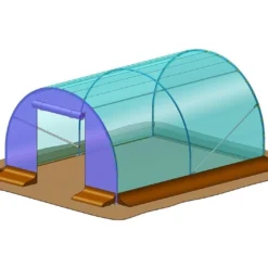 Bâche De Pignon Avant Pour Serre De Jardin Tunnel Richel 3x4 Pied Droit