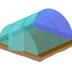 Bâche De Pignon Arrière Pour Serre De Jardin Tunnel Richel 4,5x4,5