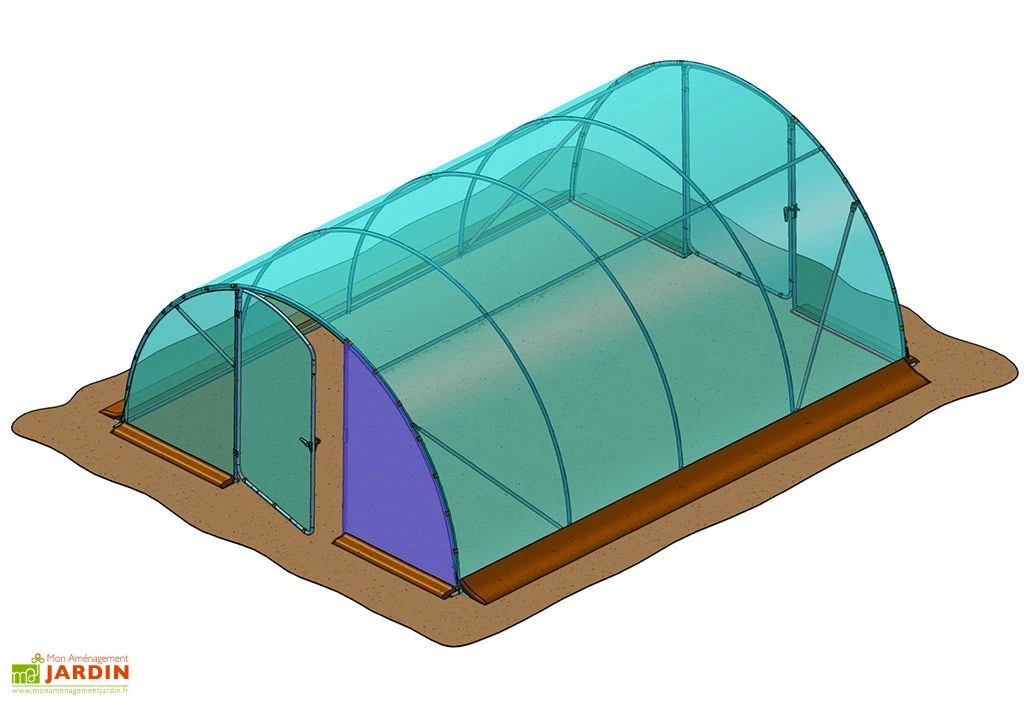 Bâche De Pignon Avant Côté Pour Serre De Jardin Tunnel Richel 4,5 – Image 2