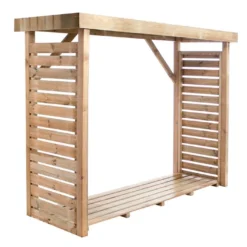 Abri Range Bûche En Bois Traité 2,8 M³ - Dallas XL