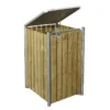 Cache-poubelle Simple En Acier Et Bois De Pin Traité 60 X 63 X 115 Cm