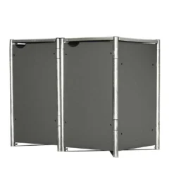 Cache-poubelle Double En Acier Et Composite Aluminium 120 X 63 X 115 Cm