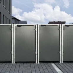 Cache-poubelles En Acier Et Composite Aluminium 278 X 80 X 115 Cm