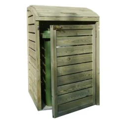 Solid Cache-poubelle Simple En Bois De Pin Traité 75 X 92 X 95 Cm