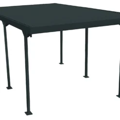 Carport En Acier Epoxy Anthracite 15 M2 Duramax Palladium 5 X 3 M
