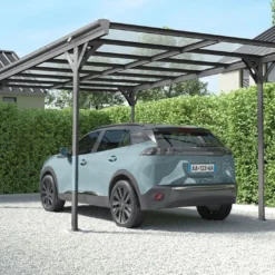 Carport Autoportant En Aluminium Et Polycarbonate 15 M² – Lola