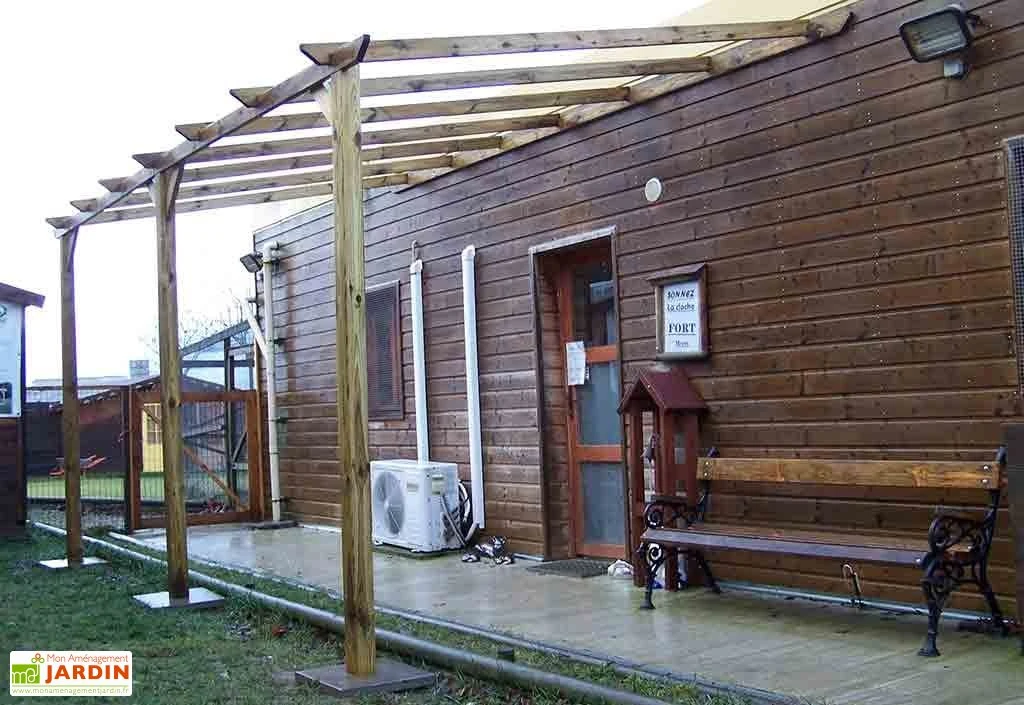 Carport Bois Adossable Autoclave Monopente 3x5m – Image 4