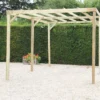 Carport Sans Couverture En Bois Traité Autoclave 15 M²