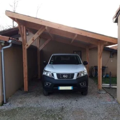 Carport En Bois Douglas Toit 1 Pente 12 à 20 M² – Provence 4 Poteaux