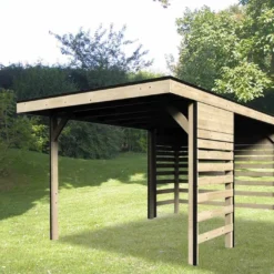 Carport En Bois 1 Voiture (4,80x2,98m)
