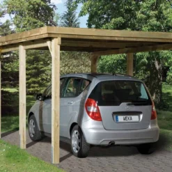 Carport Bois Optima 1 Voiture (Plusieurs Tailles)