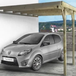Carport En Bois Adossé Henri 14,9 M²