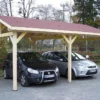 Carport Bois Toit 2 Pentes + Bardeaux Bitumés – 6 X 4,5 M