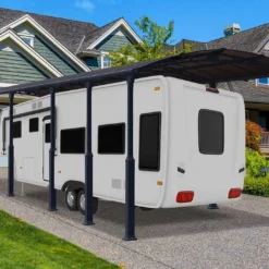Carport Camping-car Alpine 12,9 X 3,59 M Gris | Palram - Canopia
