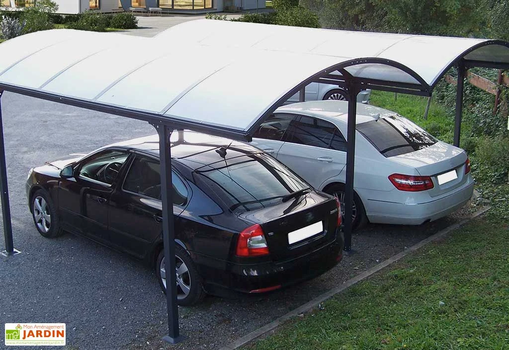 Carport Double Aluminium Et Polycarbonate 590 X 485 Cm – Image 3