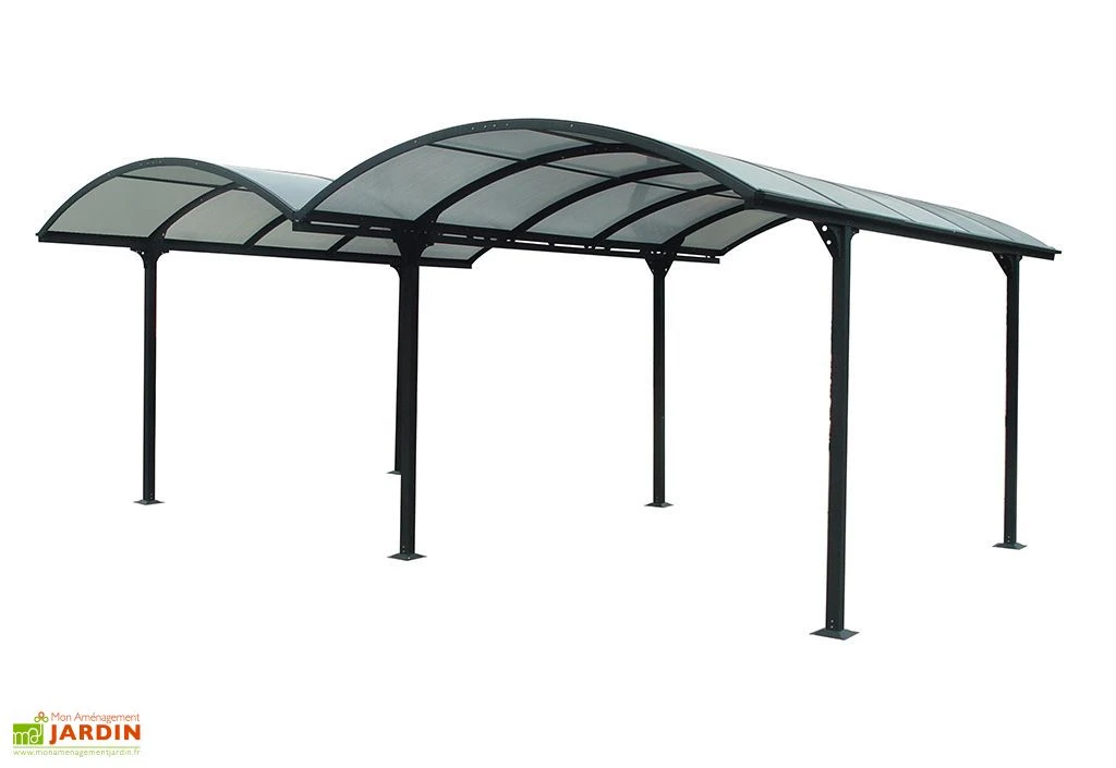 Carport Double Aluminium Et Polycarbonate 590 X 485 Cm – Image 2