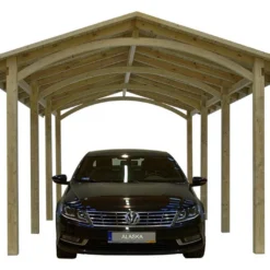 Carport En Bois Traité Alaska - 23,3 M²