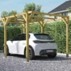 Carport En Bois De Pin Traité Autoclave 15,4 M² - Henri