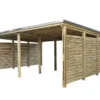 Carport En Bois Traité 2 Voitures 38 M² - Shelty 2