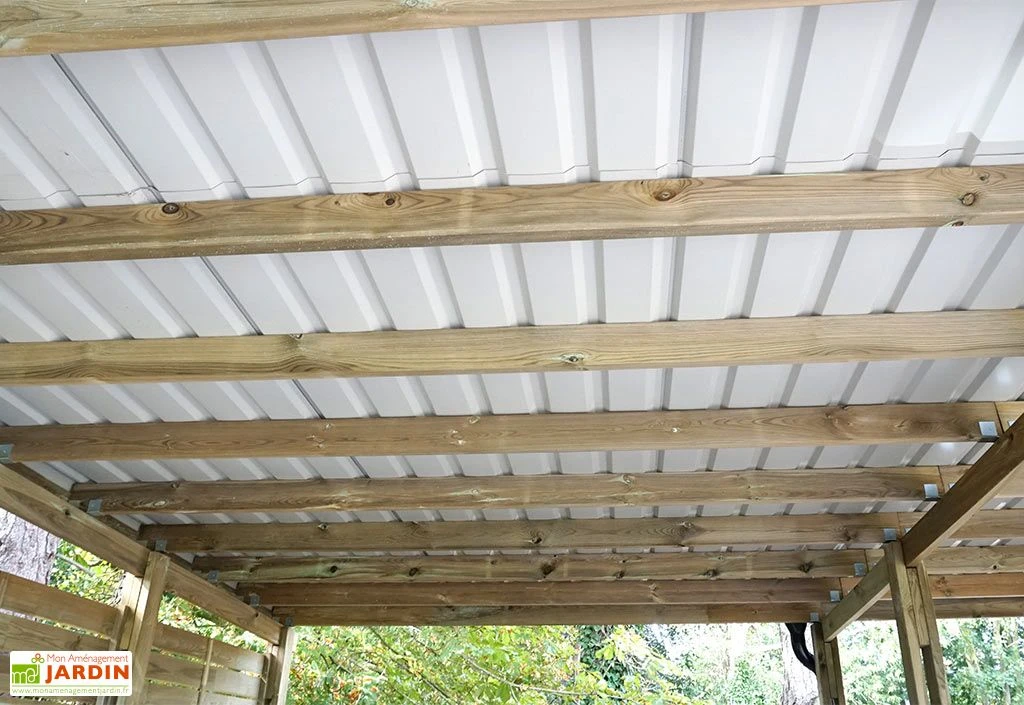 Carport En Bois Traité 2 Voitures 38 M² - Shelty 2 – Image 5