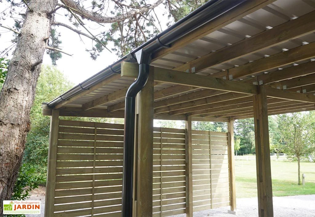 Carport En Bois Traité 2 Voitures 38 M² - Shelty 2 – Image 4