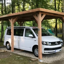 Carport Simple En Bois Douglas Sans Couverture